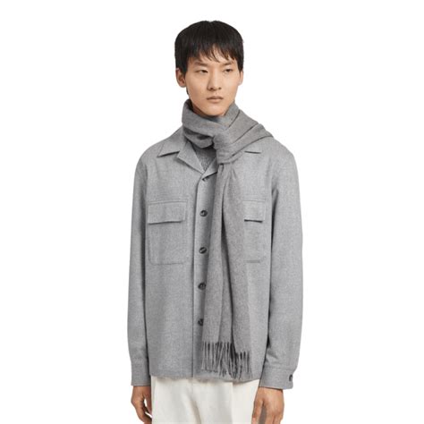 Écharpe en Zegna Silk Beige et Gris Clair FW23 27942003